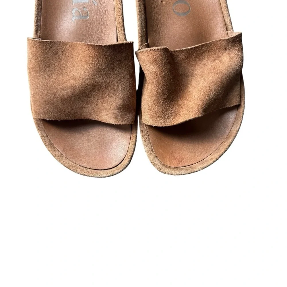 Pedro García -Suede Slide Brown Minimalist Design Sandals Sz 40